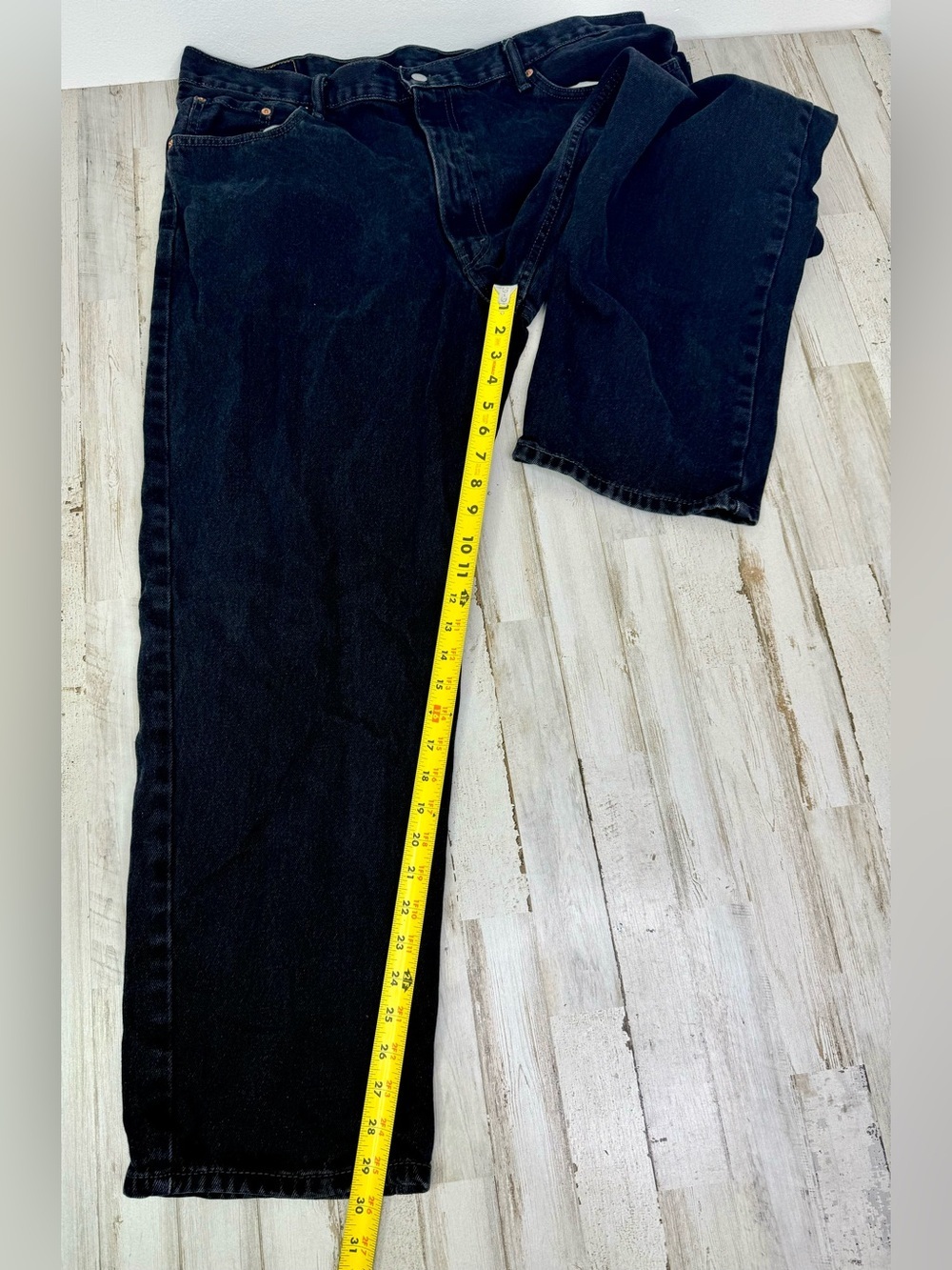 Vintage Levis 550 Pants Jeans Men 40x30 Denim Stretch Black Straight - Picture 9 of 12